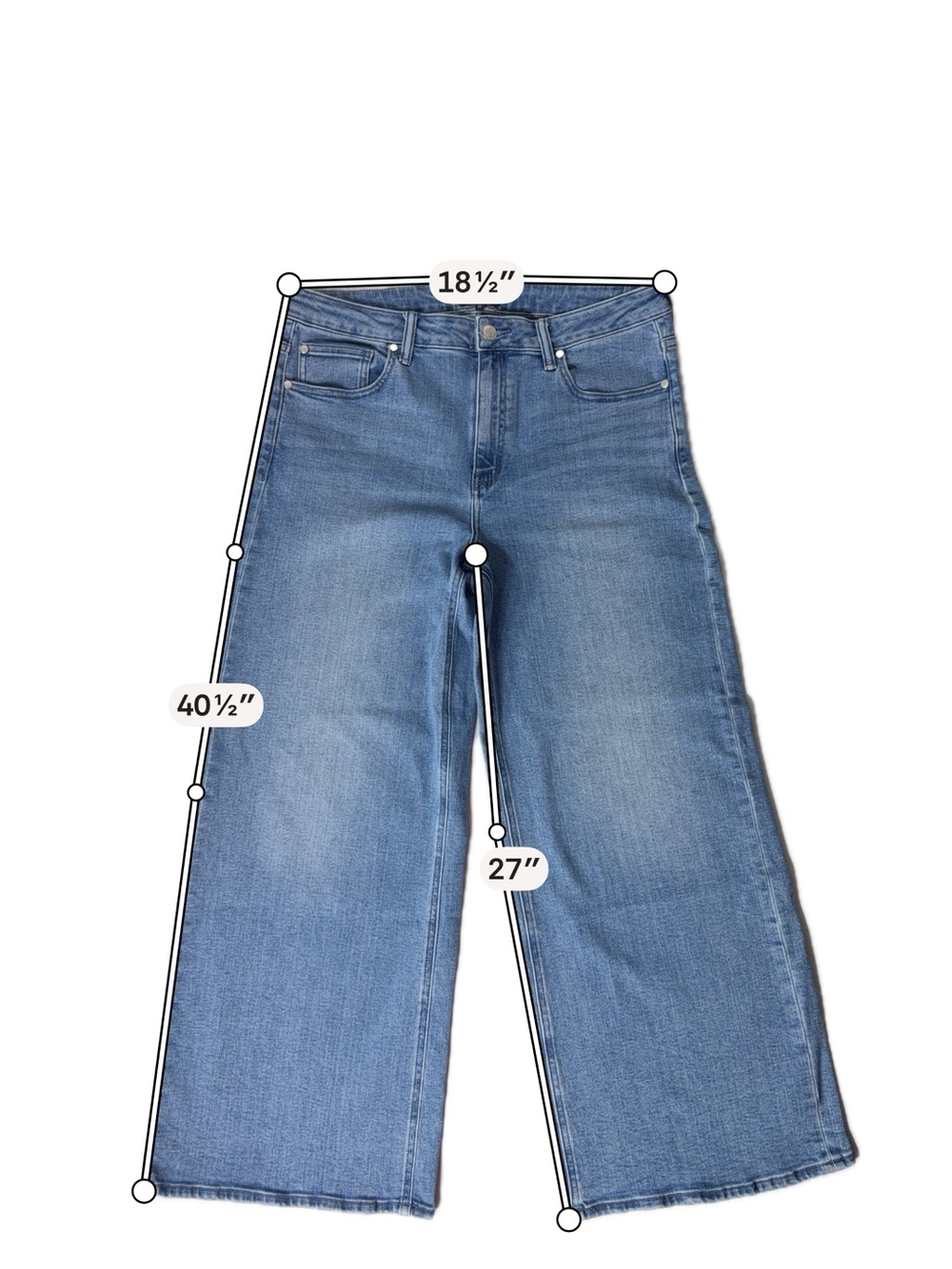 Quince Light Blue High-Rise Wide Leg Jeans Size 32 - Picture 8 of 12